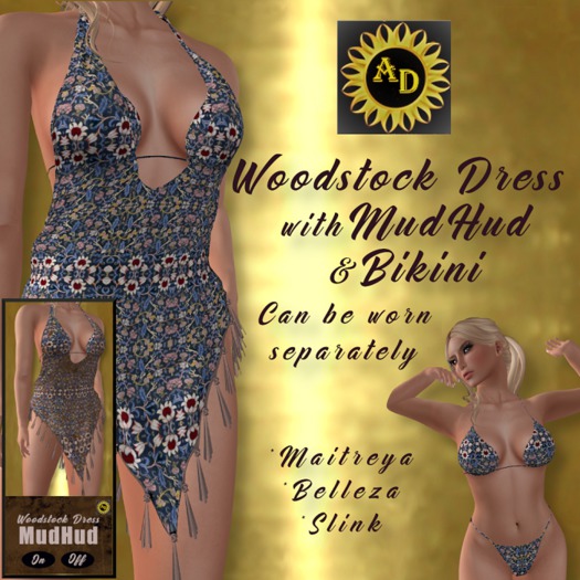 Woodstock Dress & Bikini Tan