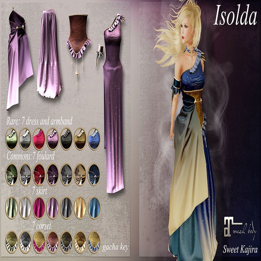 *Sweet Kajira* Isolda grey foulard (BOX)