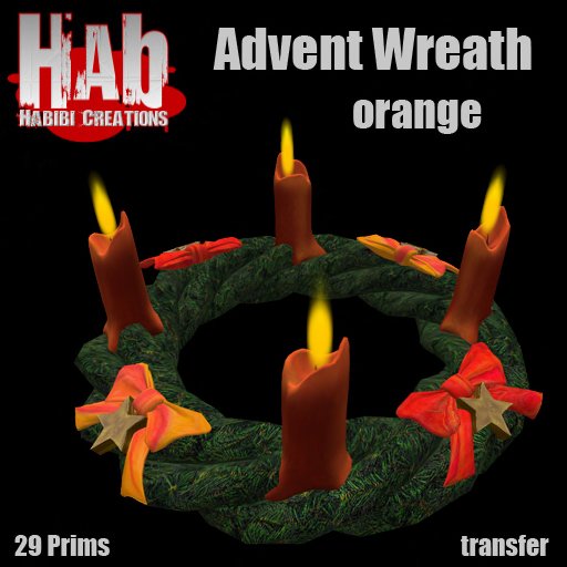 Advent Wreath / Adventskranz orange