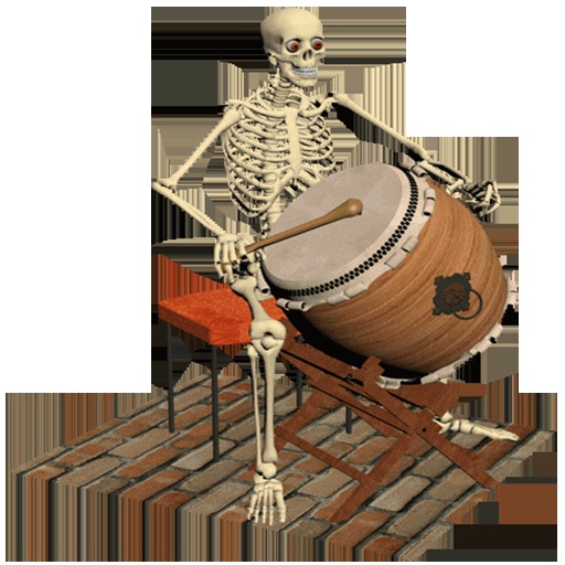 gif animated  skeleton TAM TAM