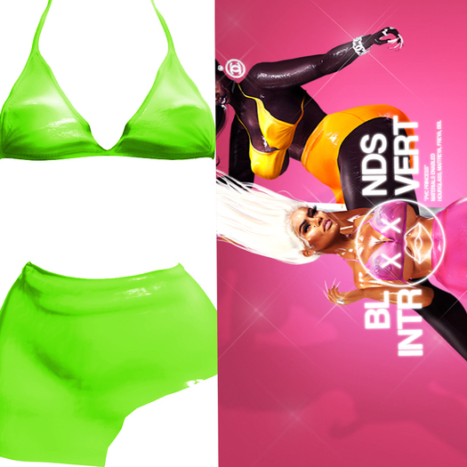 <BLONDSxVERT: PVC PRINCESS - LIME ->