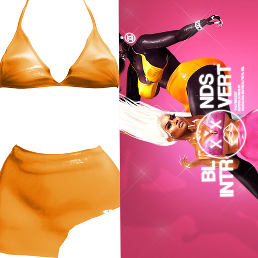 <BLONDSxVERT: PVC PRINCESS - FIRE ORANGE ->