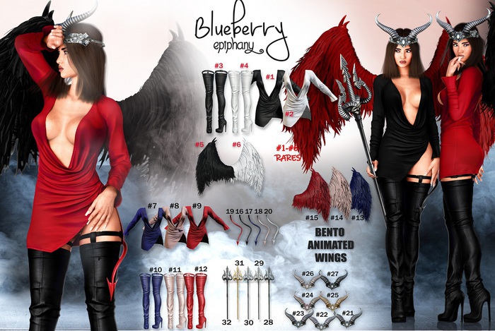 #9 Blueberry - Lillith - Dress - Common - Red *M*