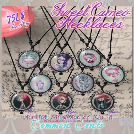 ~Common Cents~ Pixie Cameo Necklace - Rare