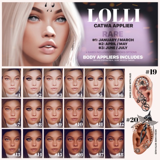 RARE 2 ---LOLLISKIN SET --- APRIL / MAY