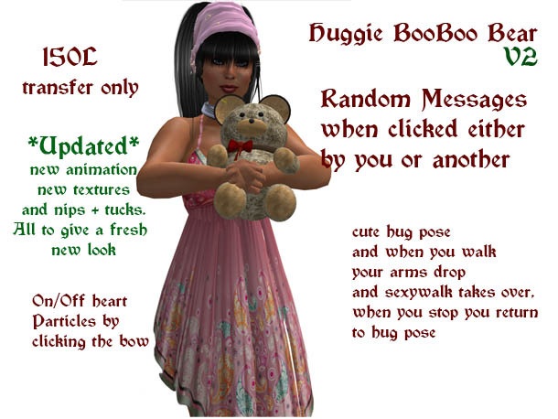 Huggie BooBoo teddy bear light brown