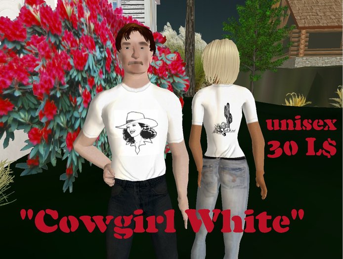 * Cowboy white * ☆ UNISEX T-SHIRT ☆ Western ☆