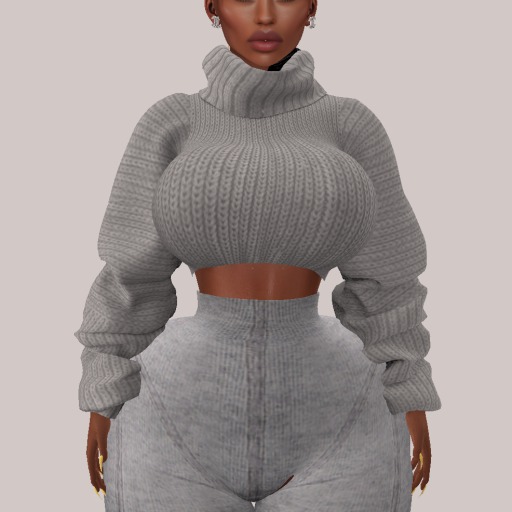 Moxy - Cropped Sweater ( Stoned )