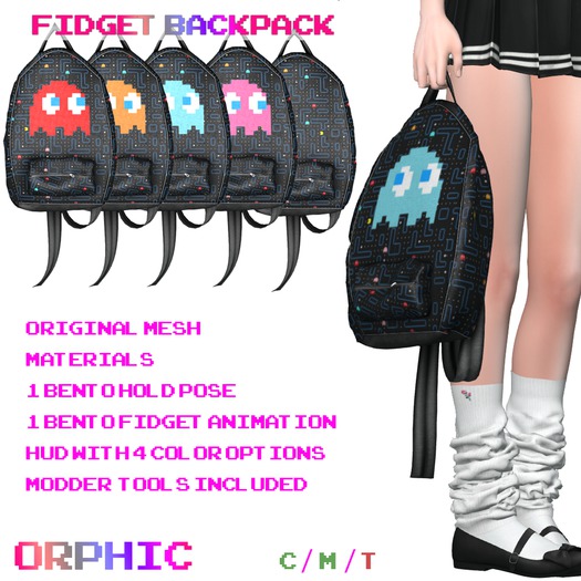 Orphic Fidget Backpack - Pacman