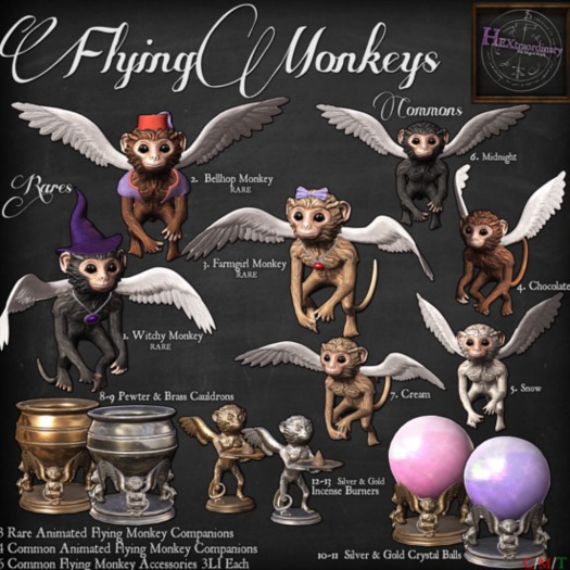 10. *HEXtraordinary* Flying Monkey Crystal Ball - Gold