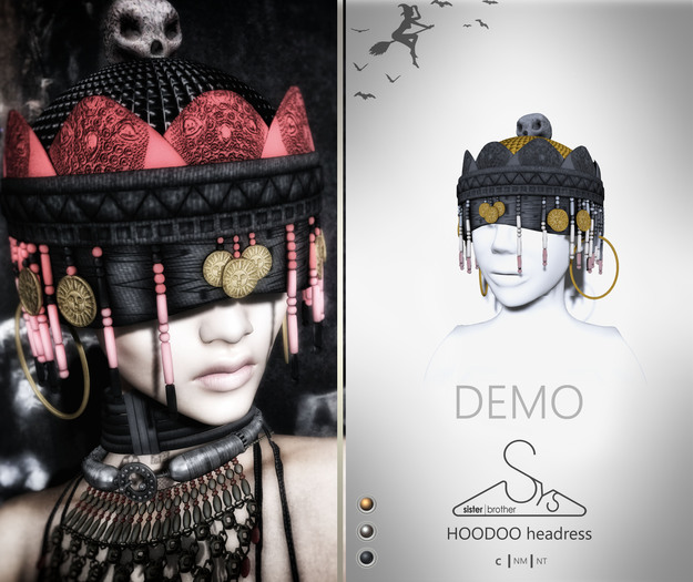 [sYs] HOODOO Headress (Unrigged mesh) - DEMO