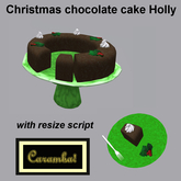 Christmas chocolate cake Holly (with resize script)