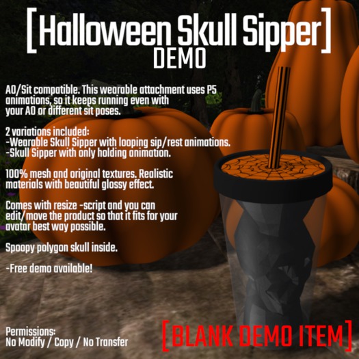 !!!DEMO!!! [Halloween Skull Sipper]