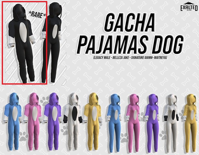 ExalteD - Pajamas Dog {Legacy} Black RARE