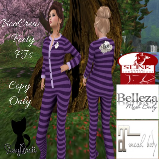 *SB*BooCrew Feety PJs-Purple(Boxed)