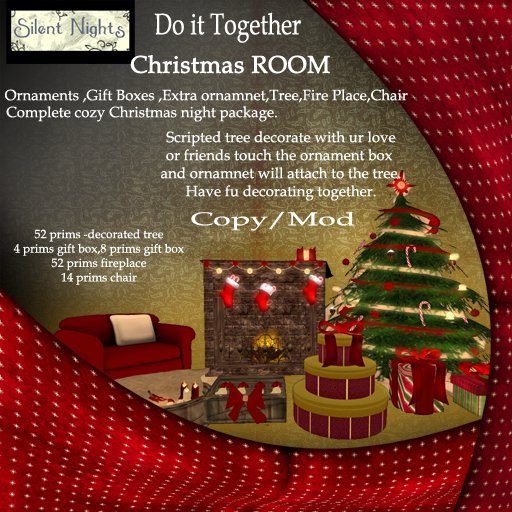 SN-Christmas decoration room with Scripted Christmas tree
