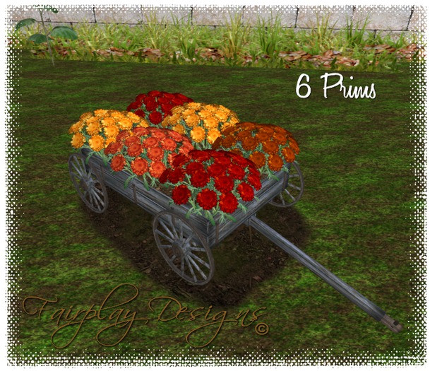 ~Fall Mum's Ole Wagon Yard Display~