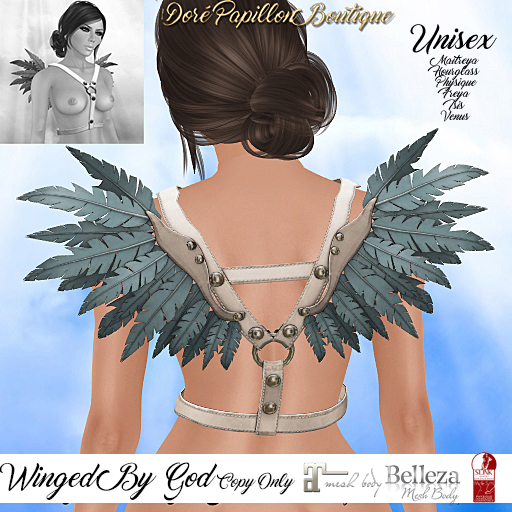 DPB Winged By God - Cream & Blugrn
