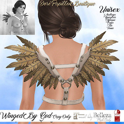 DPB Winged By God - Cream & Gold