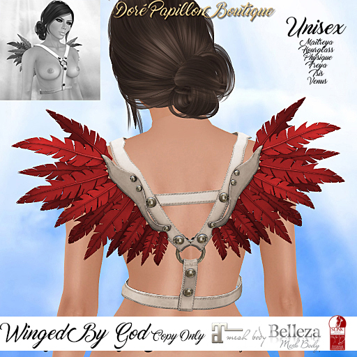 DPB Winged By God - Cream & Red