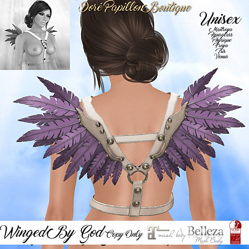 DPB Winged By God - Cream & Violet