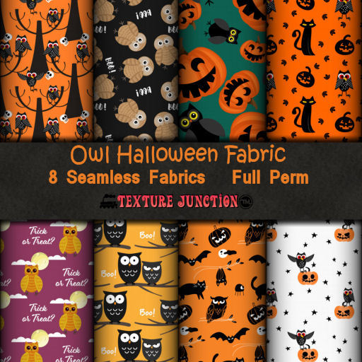 ~TJ~  Owl Halloween Fabric