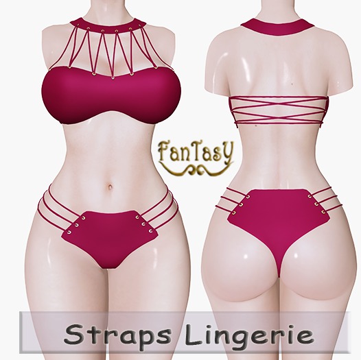 !FANTASY: Straps Lingerie Pink