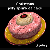 Christmas jelly sprinkles cake