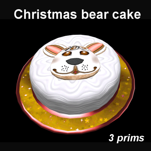 Christmas bear cake