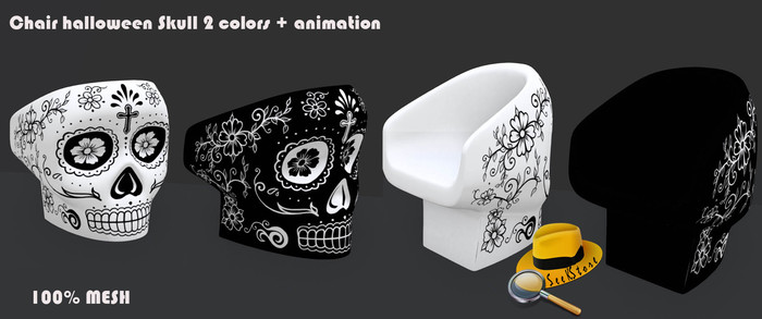 *Seek* Chair halloween Skull 2 colors + animation