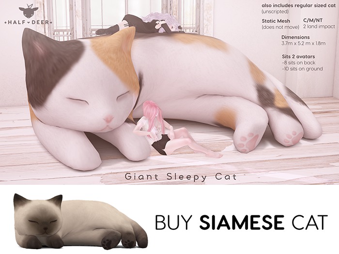 +Half-Deer+ Giant Sleepy Cat [Siamese]