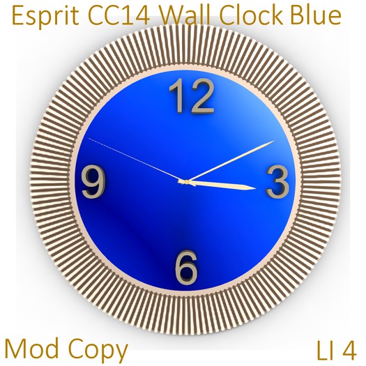Esprit CC14 Wall Clock - Blue Gold