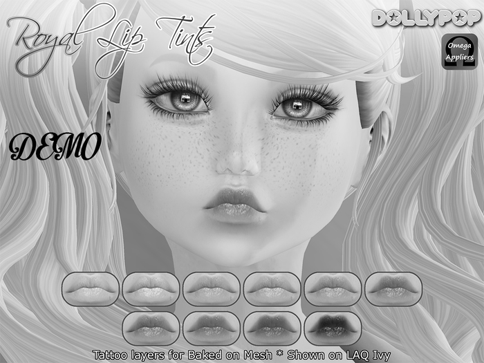 ~Dollypop~ Royal Lip Tints BOM & Omega Freebie Demo