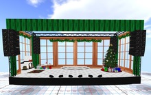 Christmas Lights & Fireplace Stage