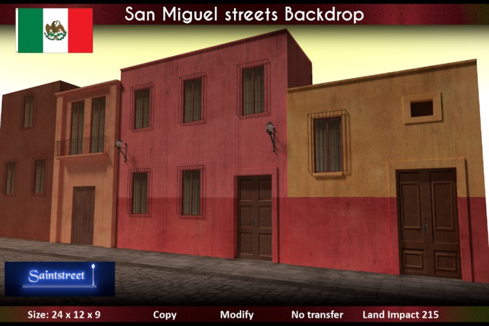 Saintstreet San Miguel streets Backdrop (Wear me Unpack)