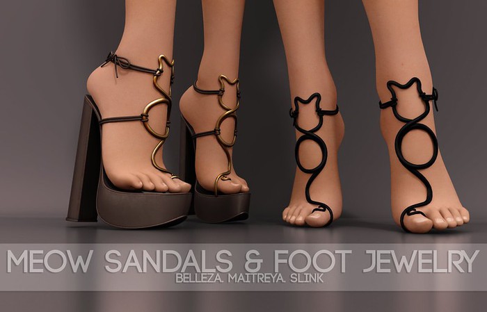 Pure Poison - Meow Sandals & Feet Jewelry  [BOXED]