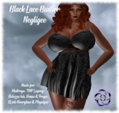 Black Lace Bustier Negligee by COVETED!
