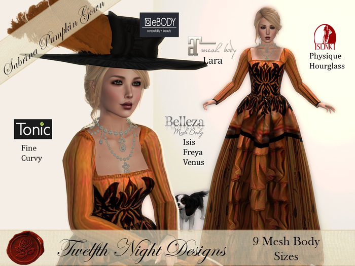 Sabrina Orange Gown