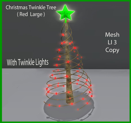 Christmass Twinkle Tree (Red Large )