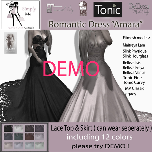 [Simply Me!] Romantic Dress "Amara" - DEMO