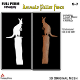 Full Perm Animals Pallet Fence s-7 kangaroo