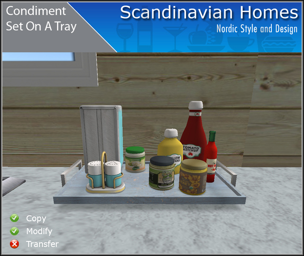 Condiment Set On A Tray