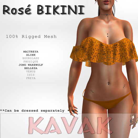 KAVAK - Rose Bikini ORANGE
