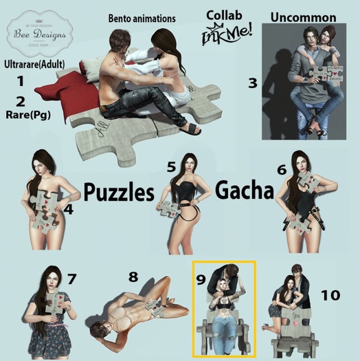 Bee / Inkme Puzzles Gacha Pose  9