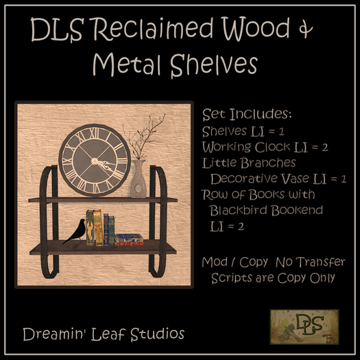DLS Reclaimed Wood & Metal Shelves