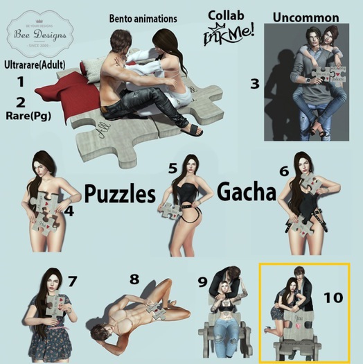 Bee / Inkme Puzzles Gacha Pose 10