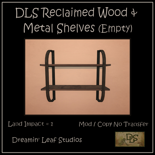 DLS Reclaimed Wood & Metal Shelves