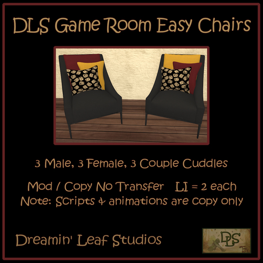 DLS Game Room Easy Chairs