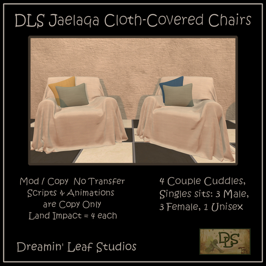 DLS Jaelaqa Cloth-Covered Chairs Boxed