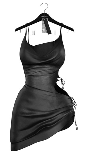 INDIGO - Behati Drawstring Satin Mini In Black